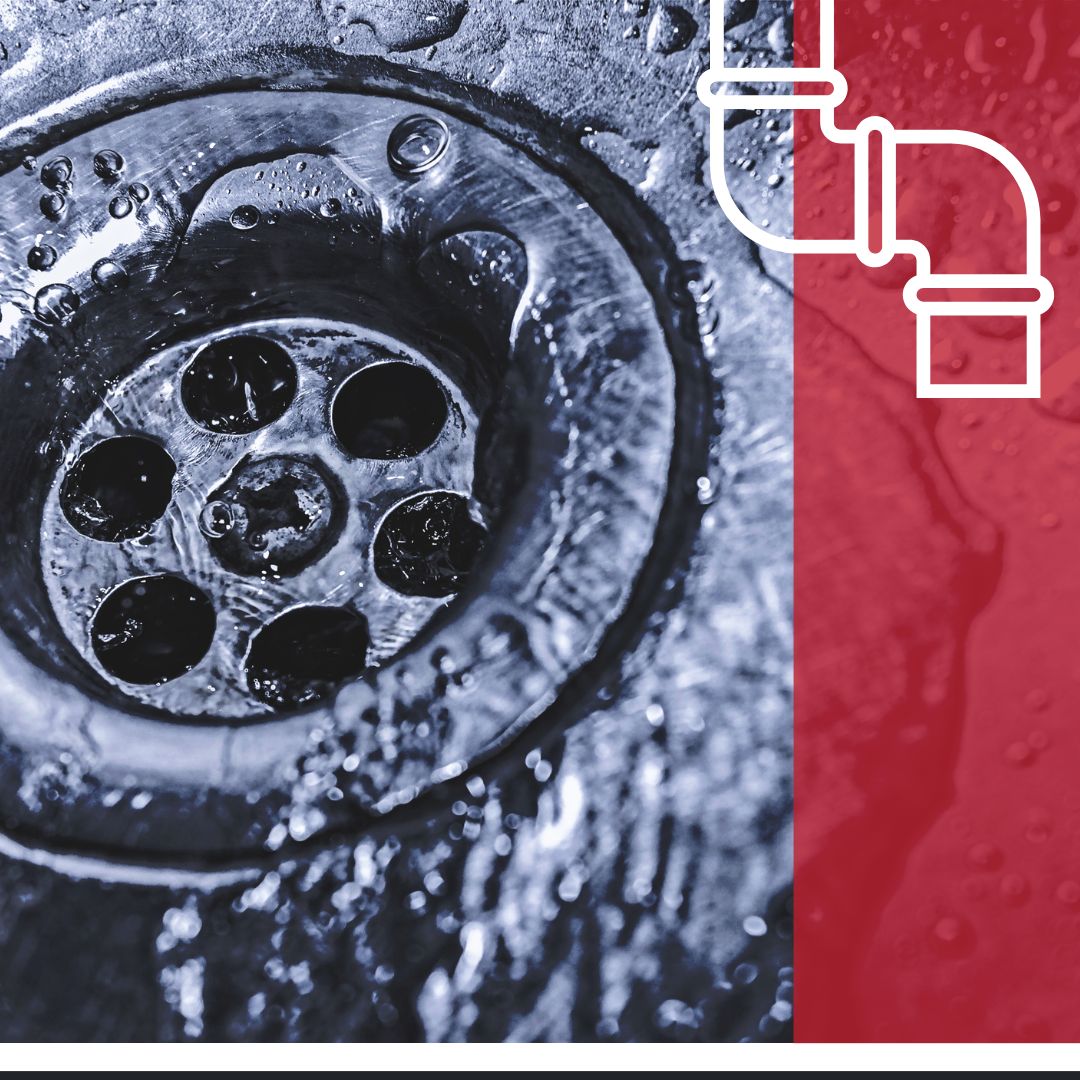 water swirling into drain