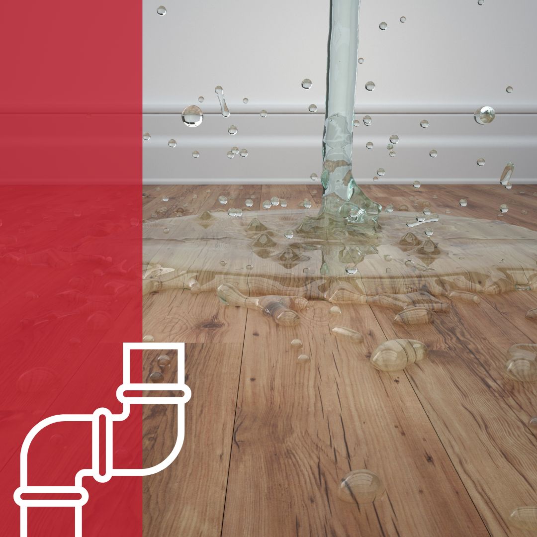large water leak