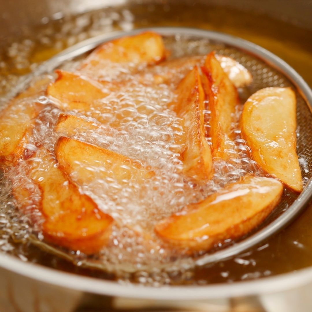 food frying in oil